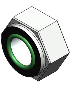 Self-locking counter nut 1/4" galvanized  ASME B 1.1 - 2B